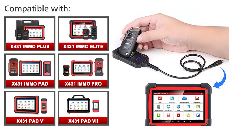 Launch X431 IMMO PLUS Key Programmer with X-PROG3 and X431 Key Programmer, 10pcs Super Chips